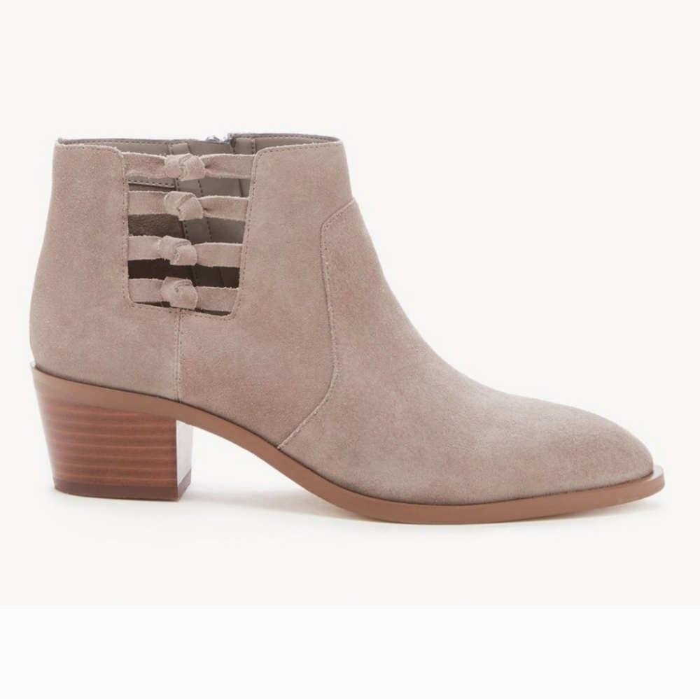 Sole Society Nianya Western Boho Minimalist Knot Cutout Block Heel Bootie 7.5M